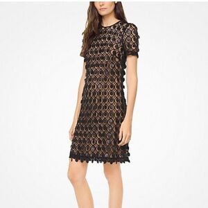 Michael Kors Dot Appliqué Mesh Dress